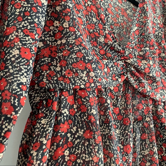 Sheer Floral Zara Blouse Top Small - Picture 4 of 7